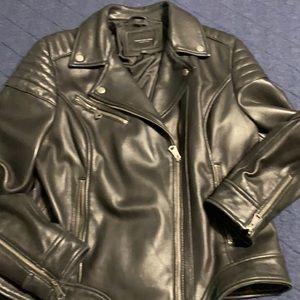 Black leather Moto jacket